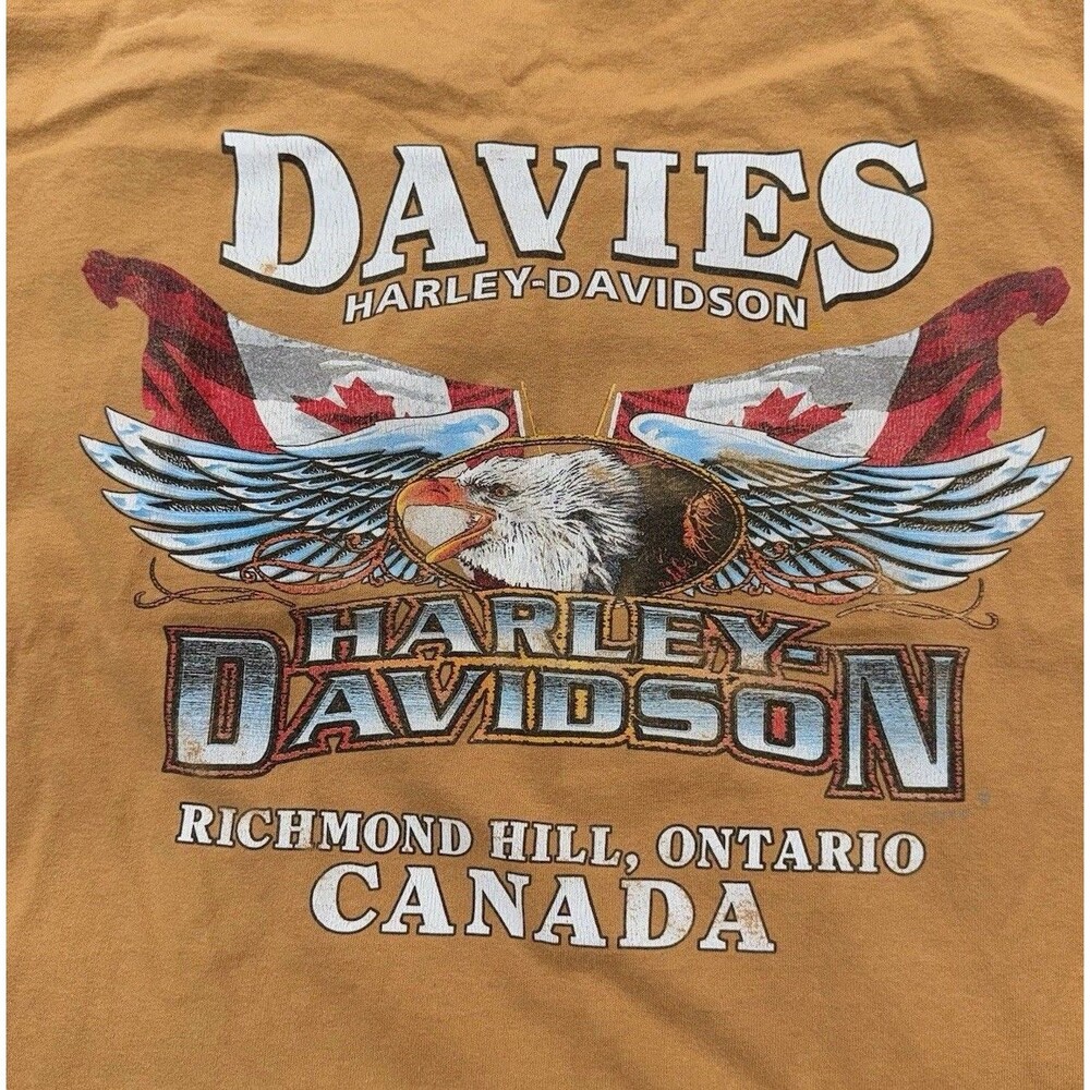 Vintage Harley Davidson Canada T Shirt Men XXL Ontario Graphic Biker Motorcycle